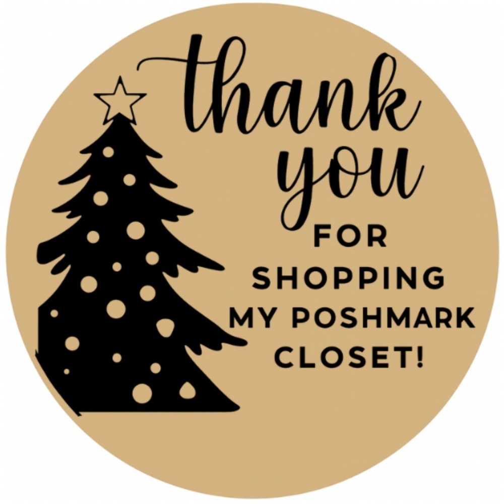 🎄 Thank You Stickers for Poshmark Closet | 2” Round Labels (100 pcs) NEW - Picture 5 of 5